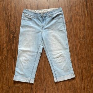 Faded Glory Women Size 12 Light Blue Stretch Jeans Cotton Spandex Casual Denim